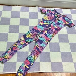 The Children's Place Tropical Leaf Print Jumpsuit